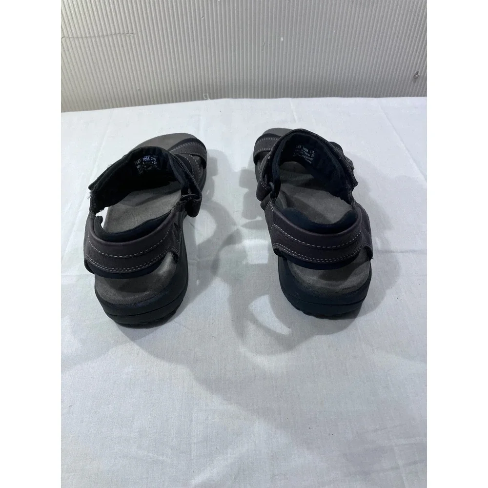 Clarks Mens Leather Adjustable Strap Sandals Dark Brown Size‎ 10M